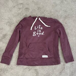 Life Is Good Maroon Hoodie
